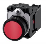 Панелен превключвател, 10A, 230VAC, 3SU1100-0AB20-1CA0, червен, ф22mm, NO, LED, IP66