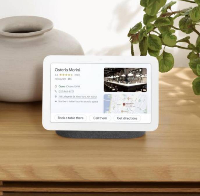 Смарт колона за гласов контрол, Nest Hub 2nd gen., Wi-Fi, сензорен екран, бял