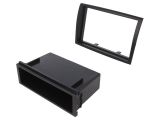 Dashboard adapter frame, auto audio, Citroën, Fiat, Peugeot, black, 2 ISO