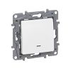 Single switch push button, 6A, 250VAC, for build-in, white, LED, 764522
