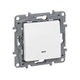 Single switch push button, 6A, 250VAC, for build-in, white, LED, 764522