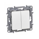 Two-way switch, 10A, 250VAC, for built-in, white, SLEGRAND, 764509