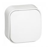 Електрически ключ бутон, 10A, 250VAC, повърхностен монтаж, бял, Forix, 782405