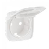 Cover, for double power socket, Legrand, Valena Allure, color white, IP44, 754845
