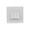 Light switch one-way triple, for build-in, 10A, 230VAC, white, 572043
