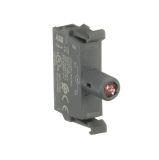 LED indicator, single phase, red, 24VAC/VDC, for DIN rail, ABB, MLBL-01R
