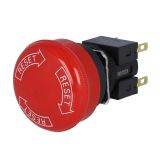 Panel switch, A165E-S-02, stop button, 16mm, 2 positions