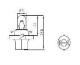 Auto filament lamp, BX8.4d, 12V, 1.3W - 2 - Vikiwat Auto filament lamp, BX8.4d, 12V, 1.3W - 2