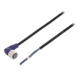 Sensor cable XS2F-LM12PVC3A2M, 3pins, angled connector, 2m, M12mm