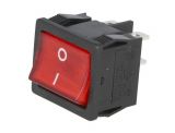 Rocker switch, 2-position, ON-OFF, 6A/250VAC, hole size 22x19.6mm, IP65