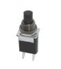 Pushbutton switch, OFF-ON, opening 12mm, 10A/12VDC, SPST, black
