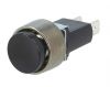 Pushbutton switch, OFF-ON, opening 12mm, 10A/12VDC, SPST, black
