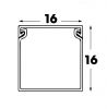 Plastic Wiring Trunking, 16x16x2000mm, PVC, self-adhesive, EU1616AD, EUROPLASTIK - 2