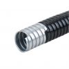 Corrugated pipe, ф18/22mm, black color, metal, PSB18
