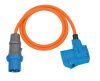 Extension cord with CEE plug and CEE/shuko socket, 230V/16A, 3m, 3x2.5mm2, IP44, orange, Brennenstuhl, 1167650503 - 1