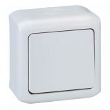 Electric switch one-way, 10A, 250VAC, surface mounting, grey, Forix, 782380