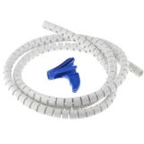 Оплетка за кабели, спирала, бяла, 1m, ф16mm, HELLERMANNTYTON, 161-64207