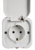 Electrical socket, 16A, 250VAC, surface mount, shuko, white
 - 3