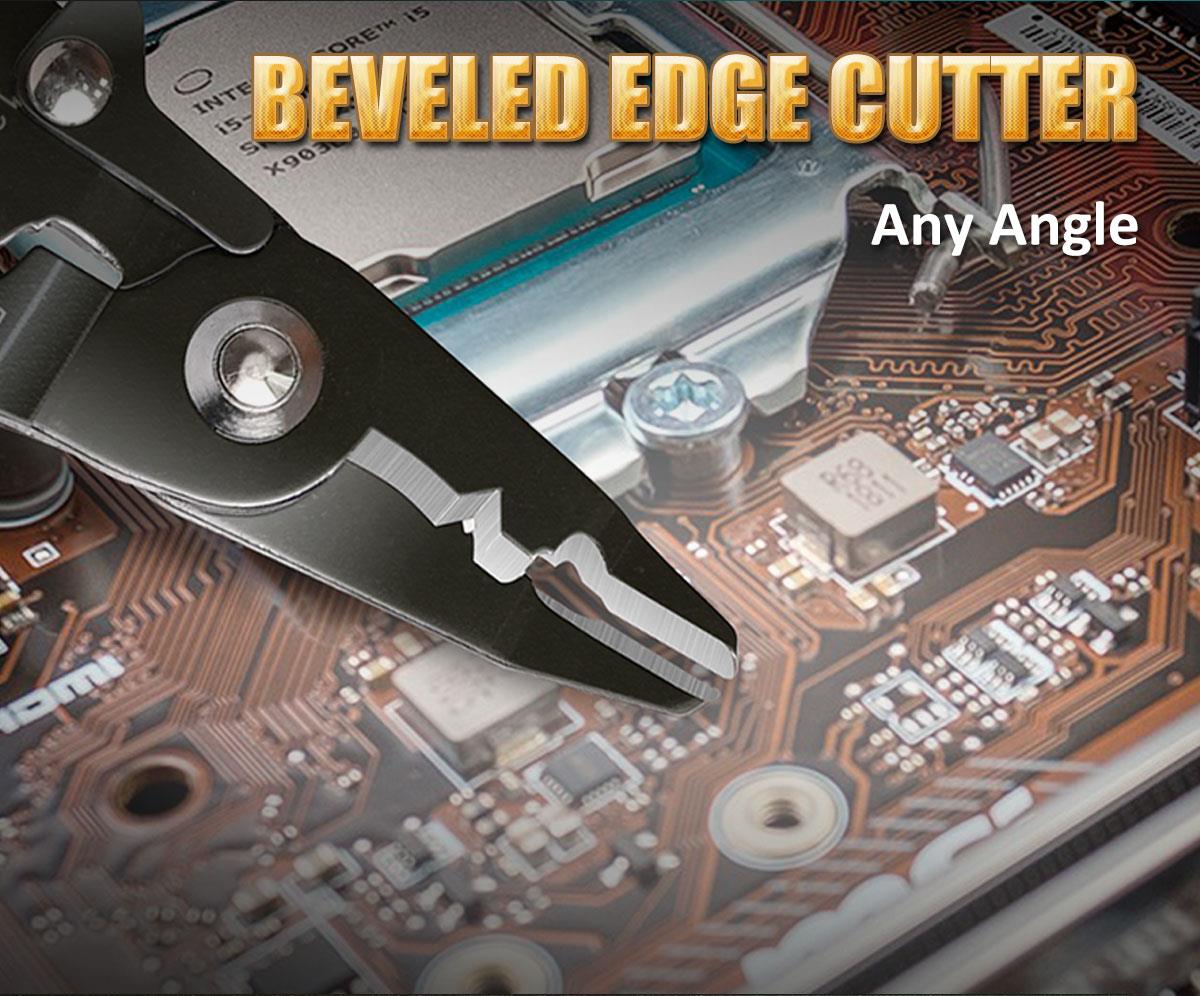 Клещи резачки, кримпване, оголване на кабели, 175mm, PRO'S KIT CP-419