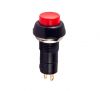 Button switch OFF - (ON), hole ф12, 2A/230VAC, SPST NO - 1