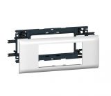 Decorative frame, 4 modules, color white, for cable trunk, Legrand, 10954