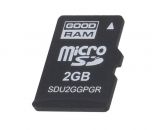 Memory card  GOODRAM Industrial, Micro SD, pSLC, 2GB, SDU2GGPGRB, class 6