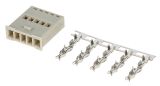 Connector for volume mounting, females, socket, 5 pins