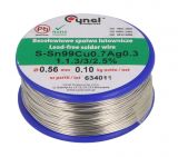 Solder wire Sn99.3, Cu0.7, ф0.5mm, 0.100kg, flux 2.5%, lead-free