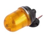 Сигнална LED лампа Q100LW-12/24-A, 10~30VDC, ф100mm, 1W, кехлибар