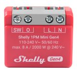 Wi-Fi Smart electricity meter, 230VAC, Shelly 1PM Mini Gen4, single-phase, 070809
