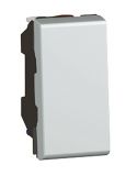 Light switch two-way single, 10A, 250VAC, for built-in, aluminium, 79201L