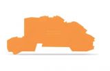Капачка-преграда, 2003-7692, оранжев, 0.8x96.9x42.3mm, Wago