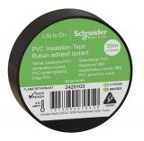 PVC electrical tape, black, 20m x 19mm, Schneider, 2420103