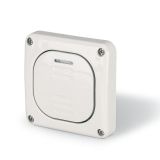 Single one-way electric switch, circuit 1, for build-in, white, 10A, 250VAC, IP66, SCAME, 137.3011