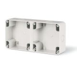 Surface mounting box, 2-gang, universal, 195x95x40 Protecta, SCAME 137.102