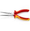 Snipe nose side cutting pliers, Knipex K2616200
 - 1