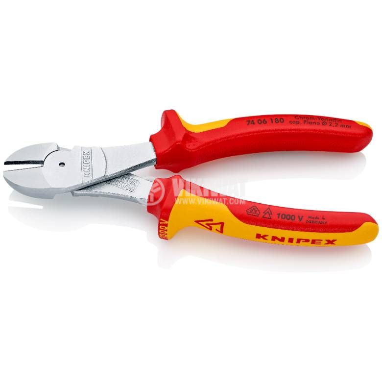 thumbnail image 2 of Knipex 7-inch (180mm) Combination Pliers, Flat & Round Gripping Zones, Made In Germany 2 of 5