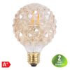 LED лампа FILAMENT FL95, 4W, E27, 220VAC, 350lm, 2200K, топло бяла, amber, BB56-00420 - 1 - Викиват LED лампа FILAMENT FL95, 4W, E27, 220VAC, 350lm, 2200K, топло бяла, amber, BB56-00420 - 1