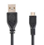 Phone cable Micro USB to USB, 0.5m, black, gembird