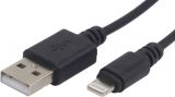 Phone cable Lightning to USB, 1m, black, gembird