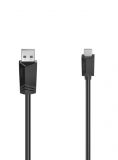 Phone cable USB Type-C to USB, 0.75m, black, HAMA