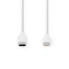 Phone cable Lightning to USB, 1m, white, NEDIS CCGW39650WT10
 - 2