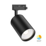LED прожектор за релса, двупроводна шина, 30W, 230VDC, 2960lm, 3в1 цвята, BD40-00681, черен корпус