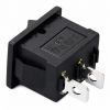 Rocker switch, KCD1-2-111, 2pos., OFF-(ON), 6A/250VAC, 12x19mm - 3