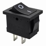 Rocker превключвател, 2 позиции, OFF-(ON), 6A/250VAC, отвор 19.5x12mm