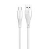 Phone cable USB Type-C to USB, 3m, white, DeTech
