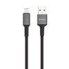 Phone cable USB Type-C to USB, 1m, black, DeTech - 1