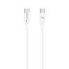 Phone cable USB Type-C to USB Type-C, 1m, white, 60W, DeTech