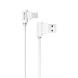 Phone cable USB Type-C to USB, 1m, white, DeTech 160318