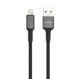 Phone cable Lightning to USB, 1m, black, DeTech